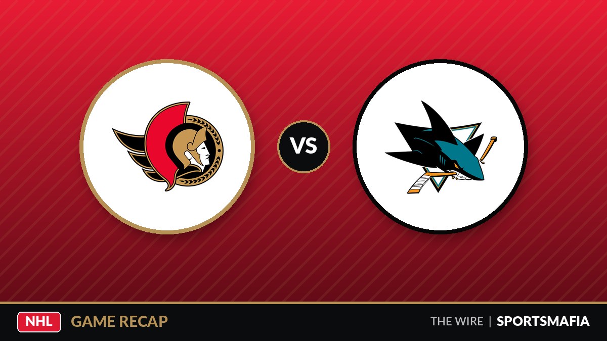 Sharks earn first regulation win, rout Senators 6-2 in Ottawa