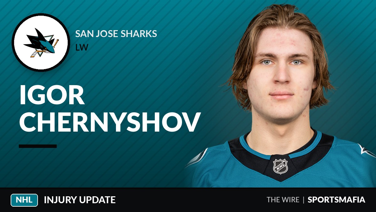 Sharks' Chernyshov doubtful to return vs Senators with left arm injury