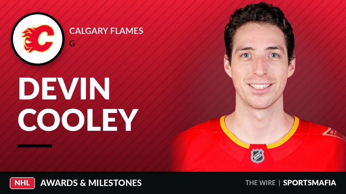 Flames Goalie Cooley Named NHL's Second Star After Strong Week