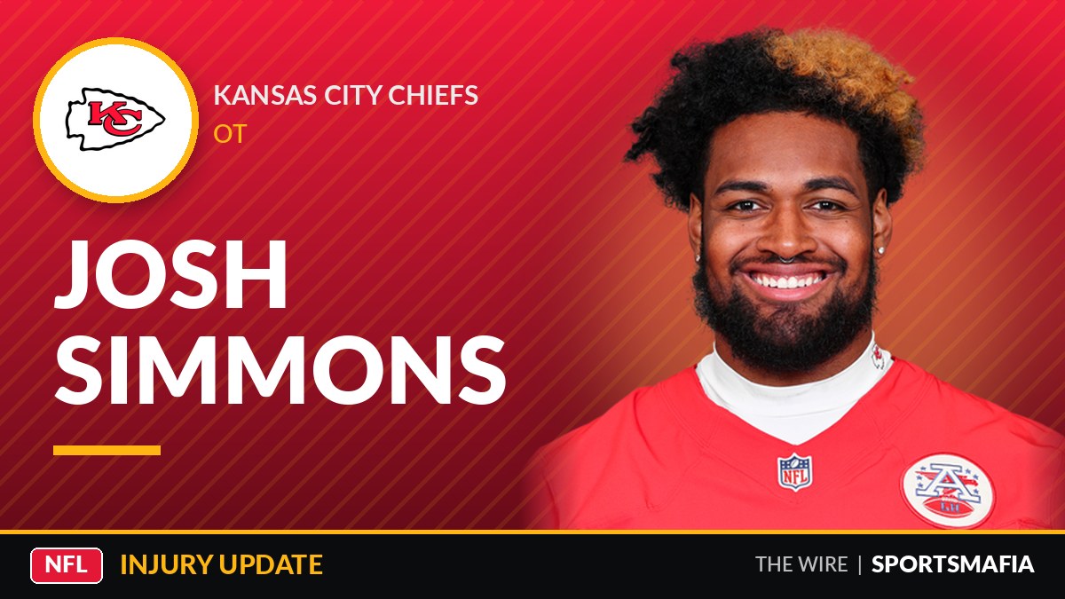 Chiefs place rookie tackle Josh Simmons on injured reserve with back injury