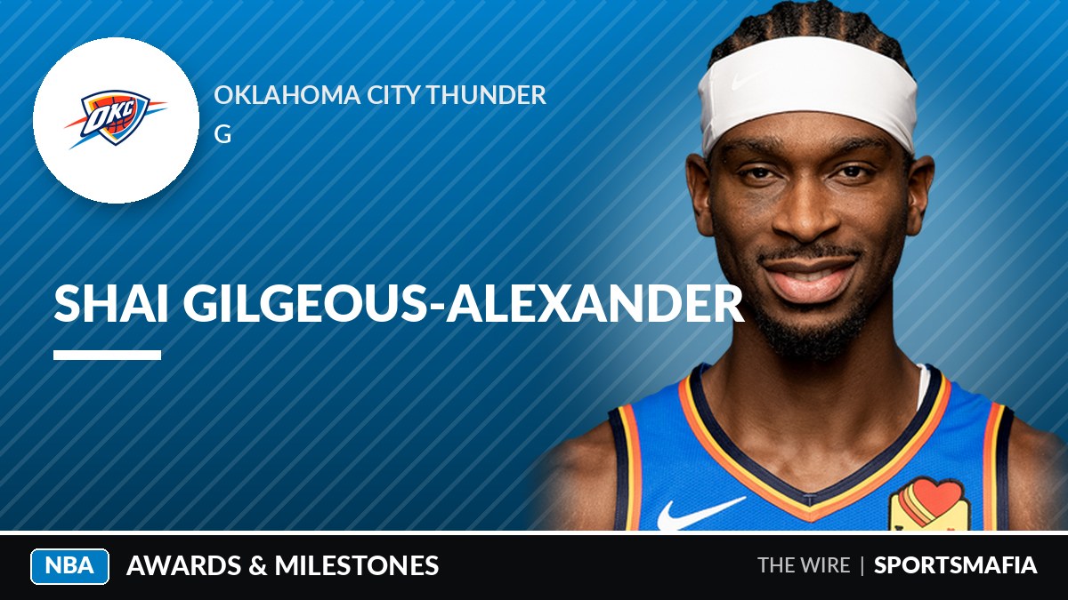 Shai Gilgeous-Alexander breaks Wilt Chamberlain's consecutive 20-point scoring record
